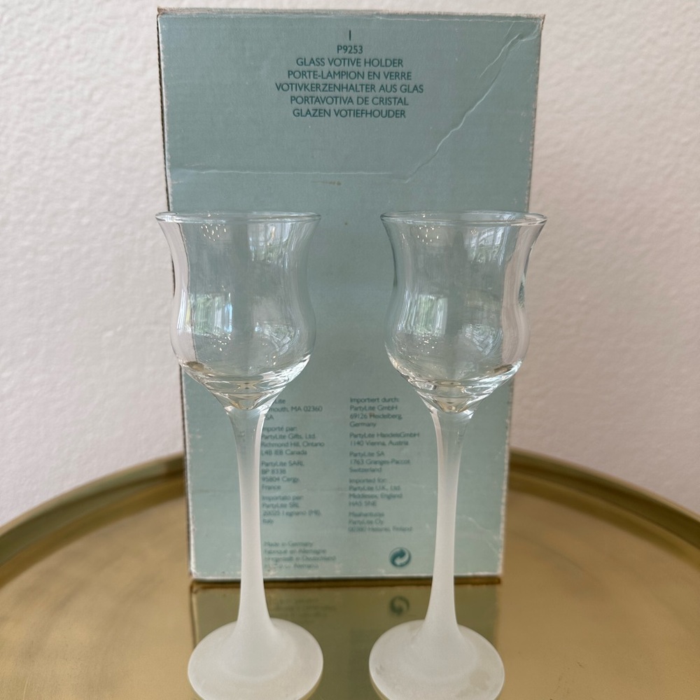 Partylite P9253 Glass Votive Holder - Pair